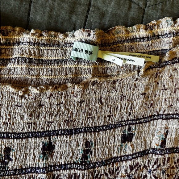 Kimchi Blue Pink and Lavender Patterned Midi Dress - Picture 4 of 6